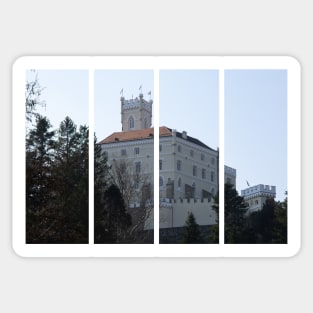 Trakoscan Castle is a 13th-century castle in northern Croatia (Zagorje). Close view. Sunny spring day Sticker